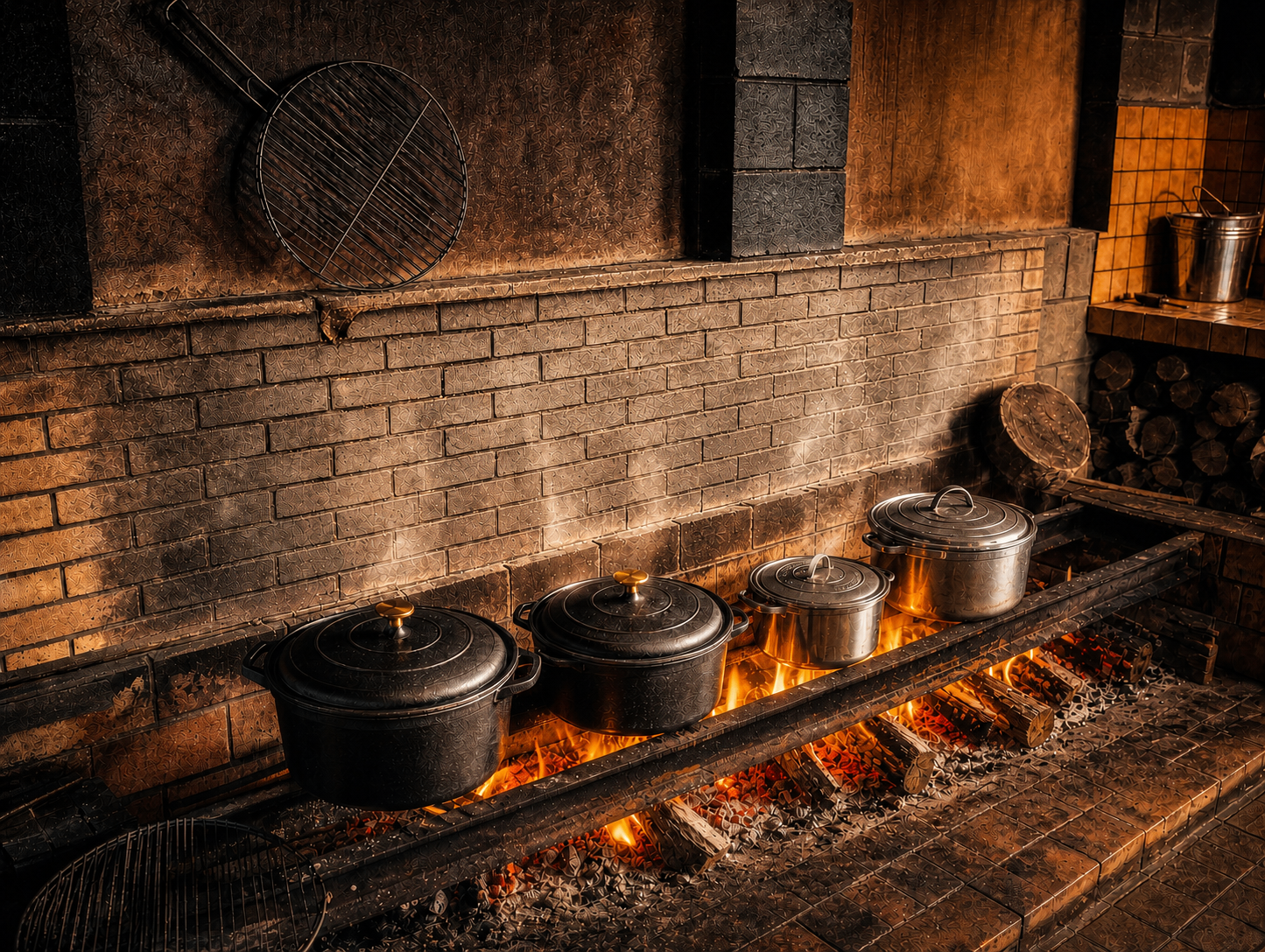 Cuisson au feu de bois en famille
